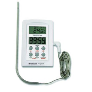 Digital probe thermometer with timer